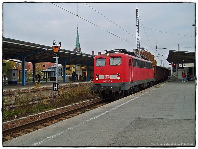 BR 139 557-3 der Deutschen Bahn (DB) in Bernau
