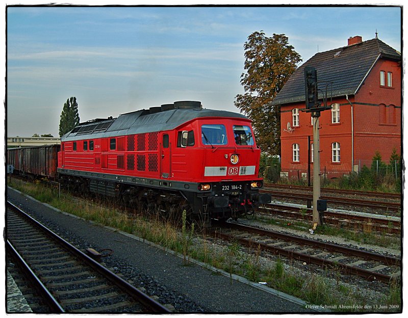 BR 232 184-2 der Deutschen Bahn (DB) in Ahrensfelde