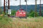 Am 05.07.2025 war die 345 124-2 der InterTourex GmbH f�r Arbeiten am Bahnsteig in Naumburg (S) Hbf. (Foto: Wolfgang Krolop)